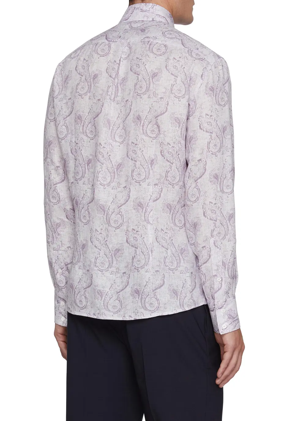 Soft Lightweight Casual Light Purple Printing Shirt