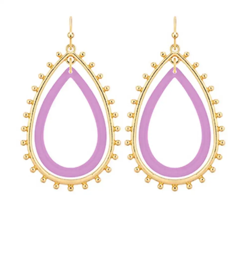 Metal Acetate Double Earrings