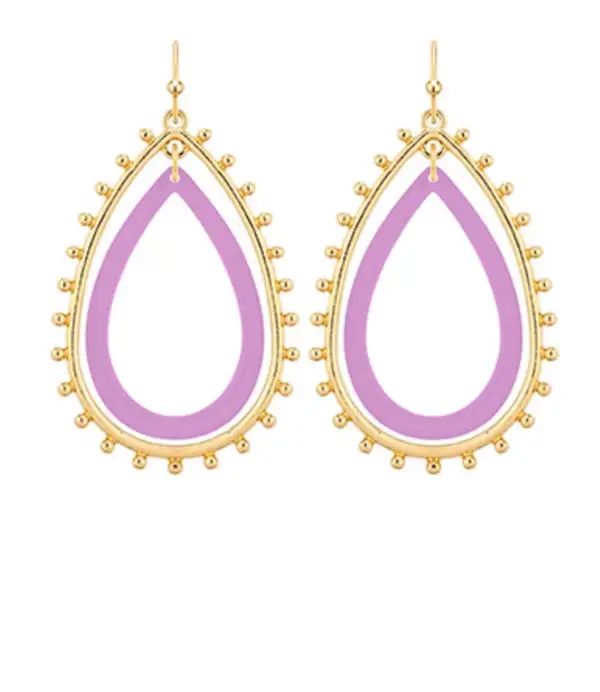 Metal Acetate Double Earrings