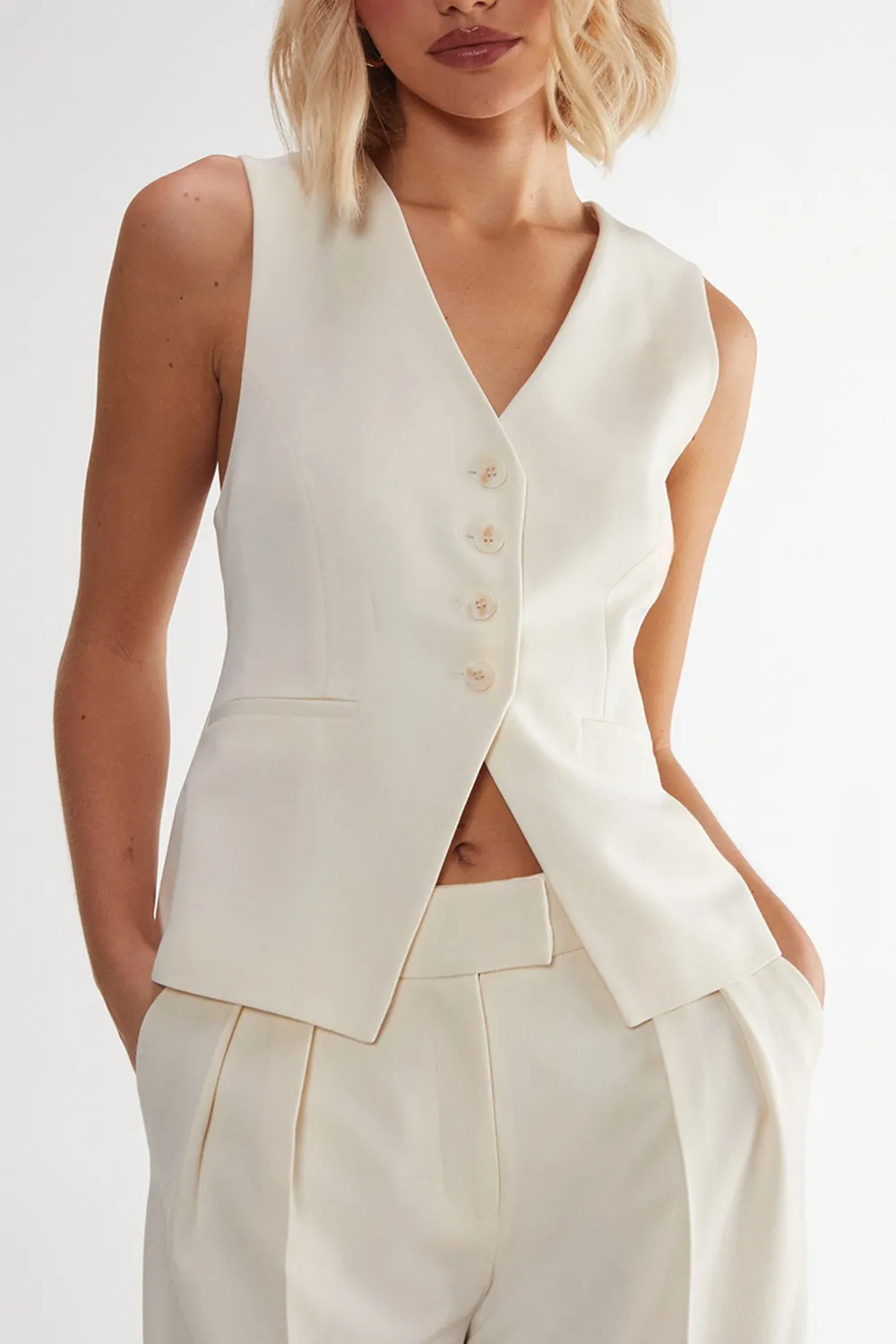 Fashionable Adjustable Ladies V-Neck Vest