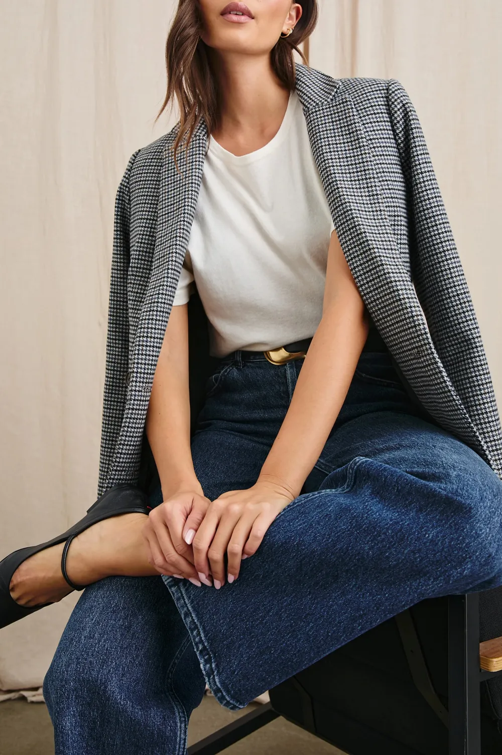 Coarse-Napped Pattern Business Casual Suit