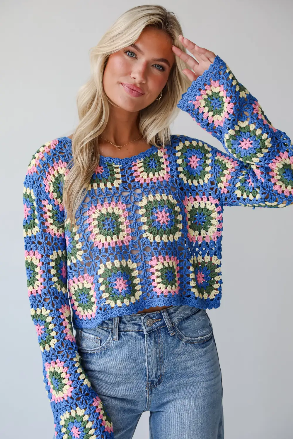 Cultivated Coolness Crochet Knit Top