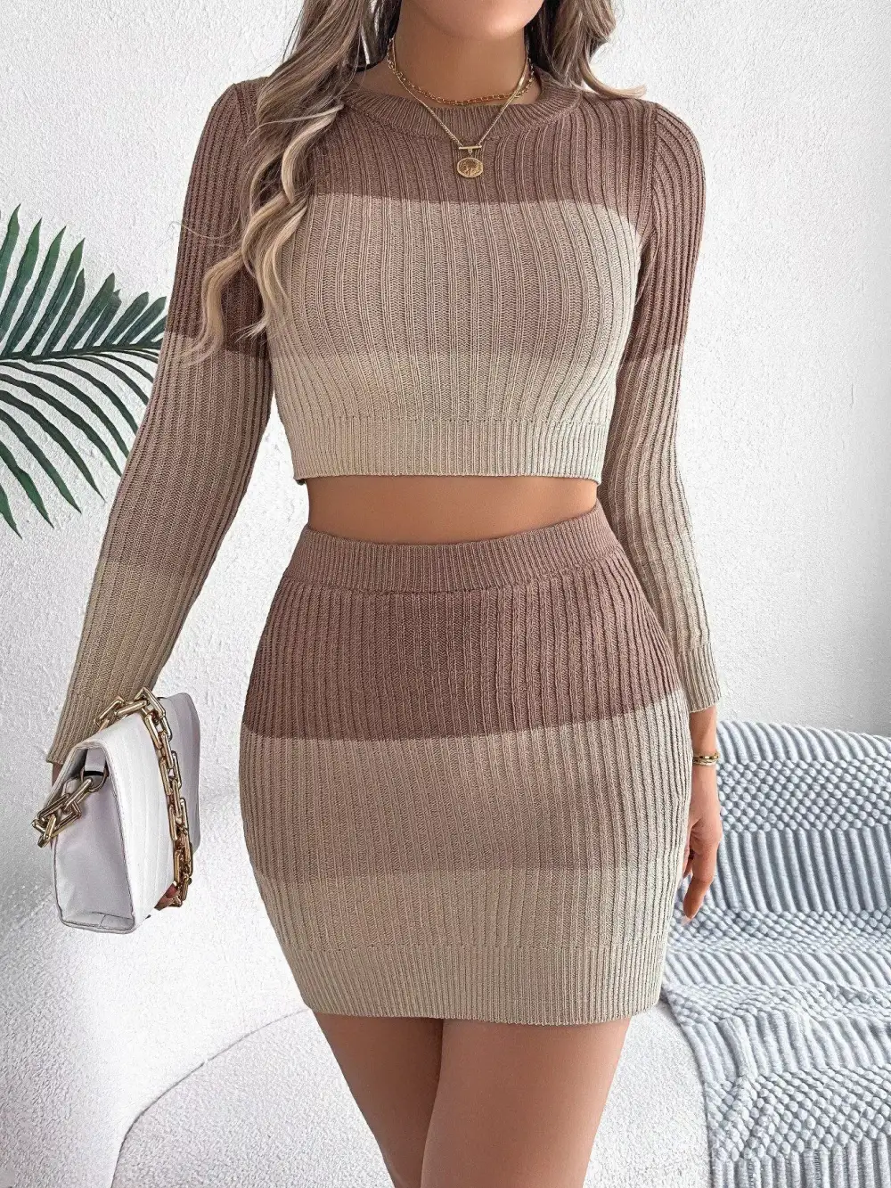 Knit Block Coordinated Set