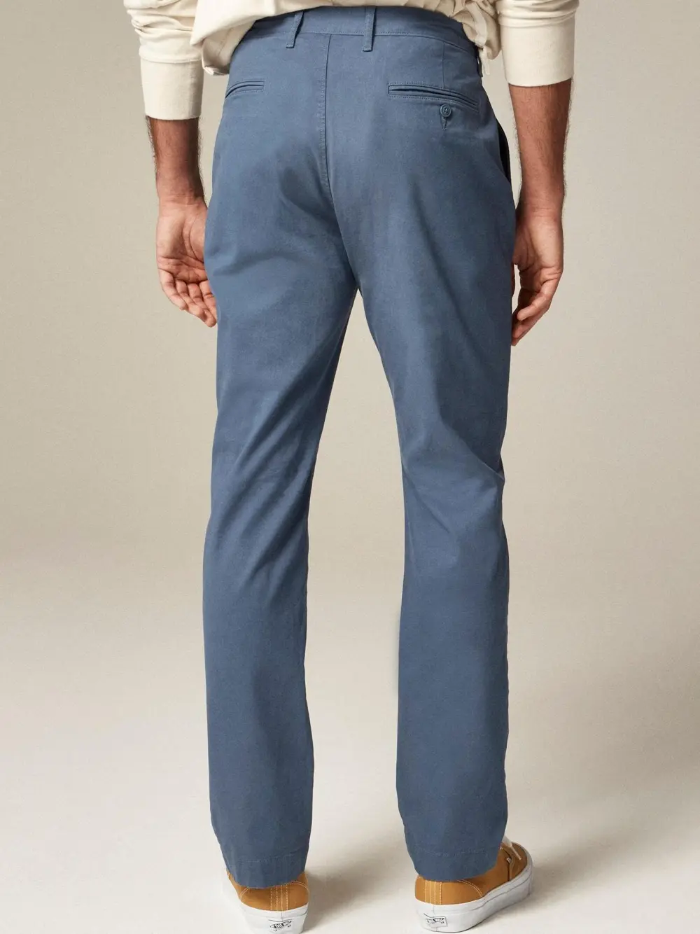 Navy Blue Straight Leg Men's Chino Pants