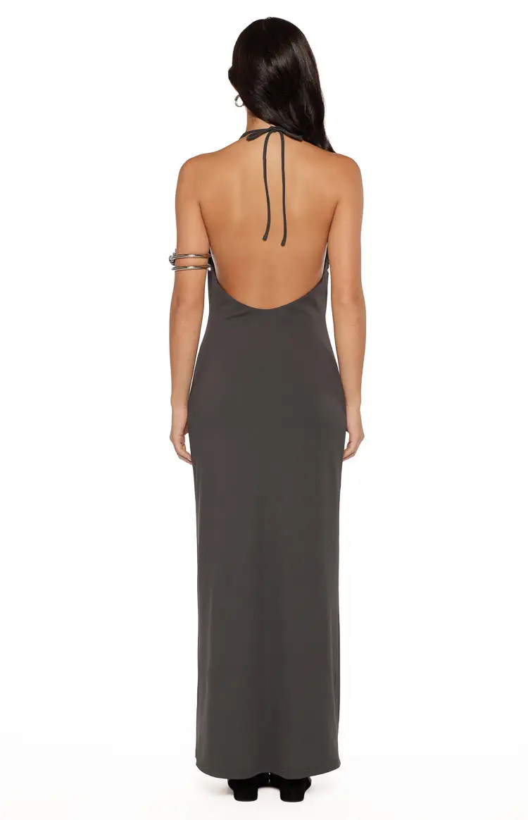 Halter Halter Neck Backless Maxi Dress