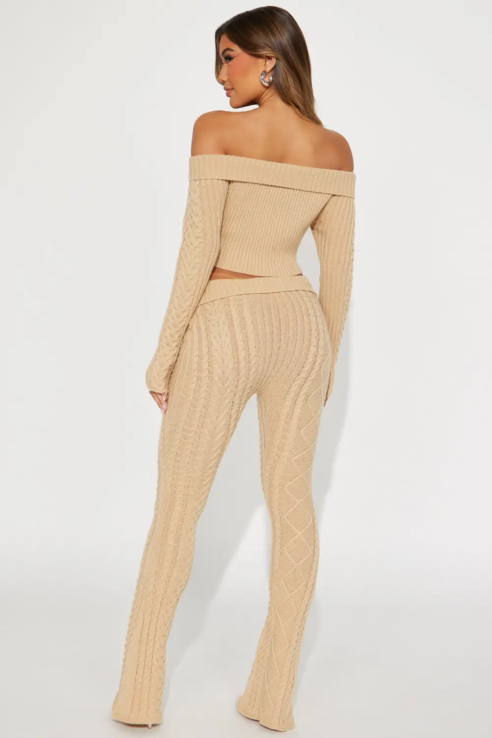 True Desire Sweater Pant Set - Taupe