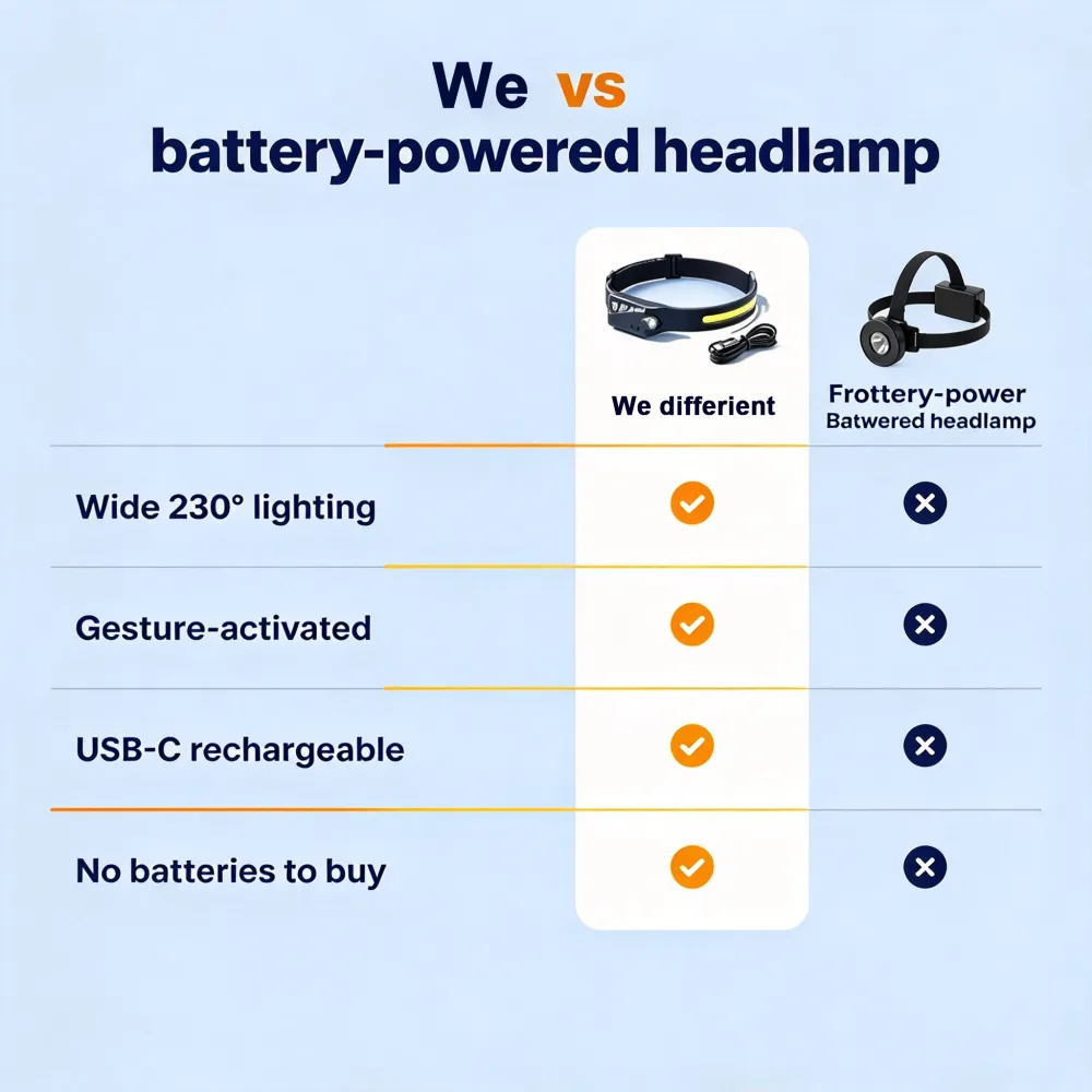 🔥 HOT SALE 49% OFF 🔦 230° Wide Beam LED Headlamp with Motion Sensor