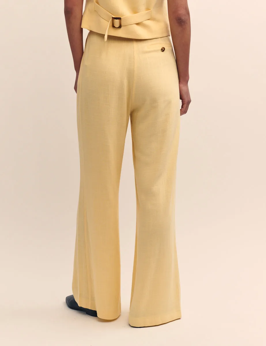 Yellow Relaxed Tailored Trousers