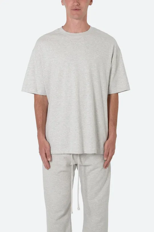 LIGHT GRAY OVERSIZED CREW NECK T-SHIRT
