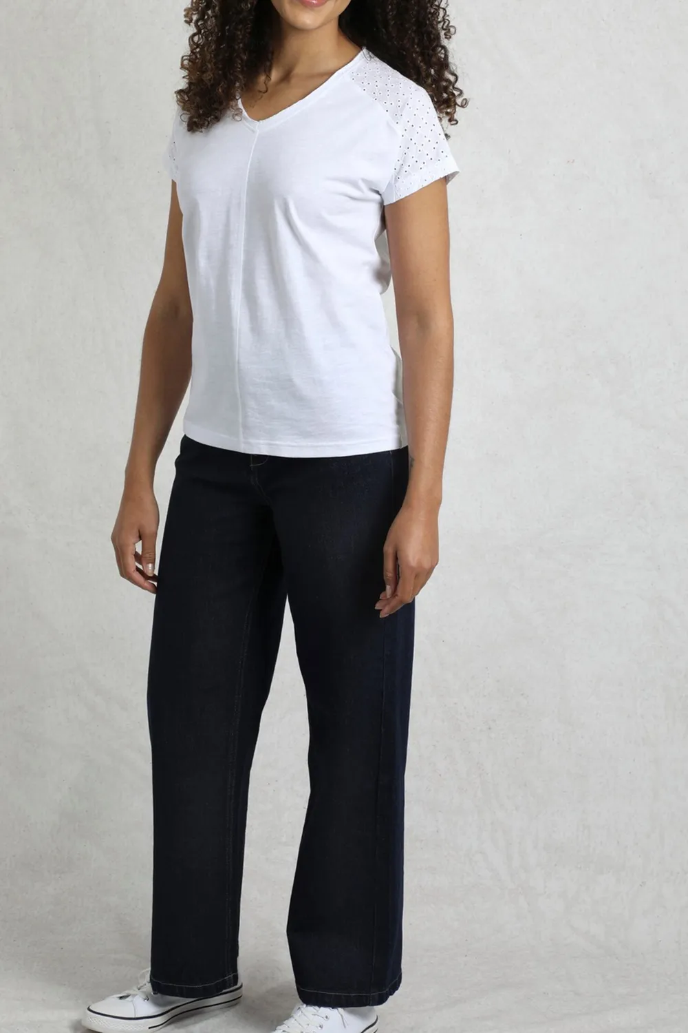 Women's Cotton Art Hollow Short Sleeves