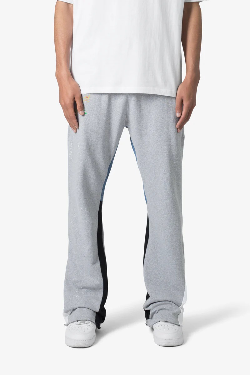 CONTRAST BOOTCUT SWEATPANTS