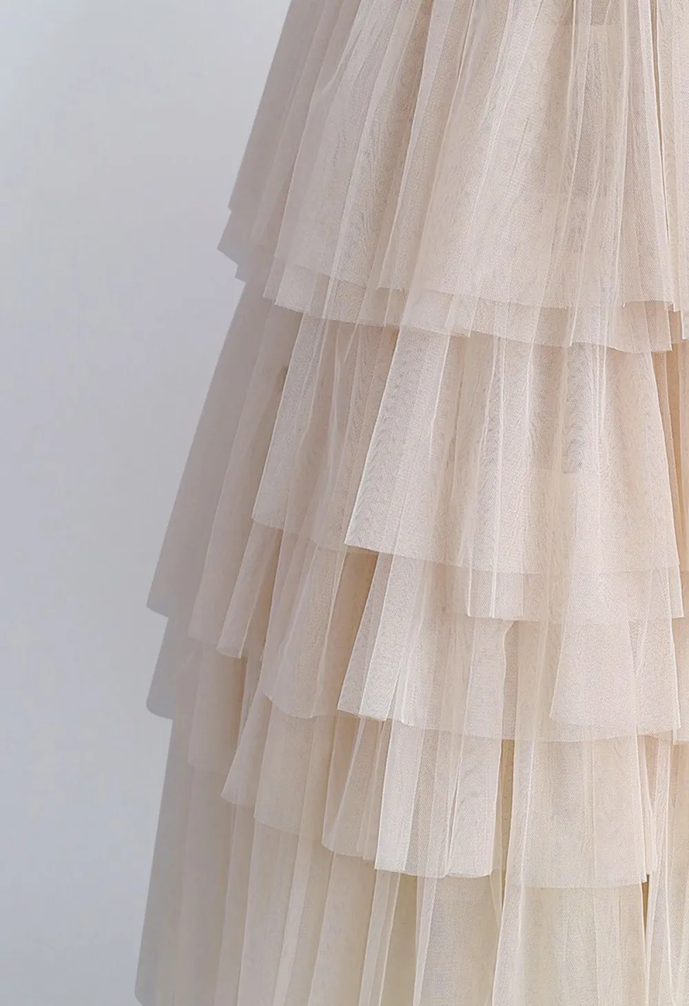 LOVE ME MORE LAYERED TULLE SKIRT IN NUDE PINK