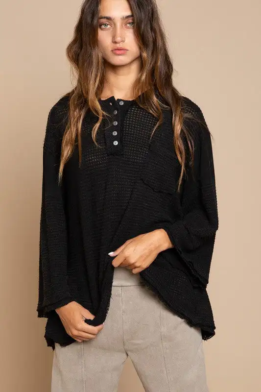 Kelley Brynn Oversized Bell Sleeve Fit Sweater Top | URBAN ECHO SHOP