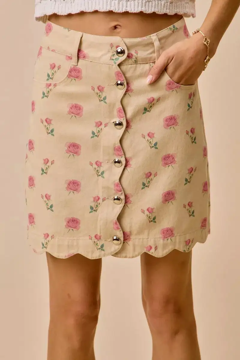 Floral So Mini Skirt