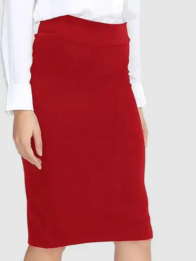 High-Waist Wrap Skirt