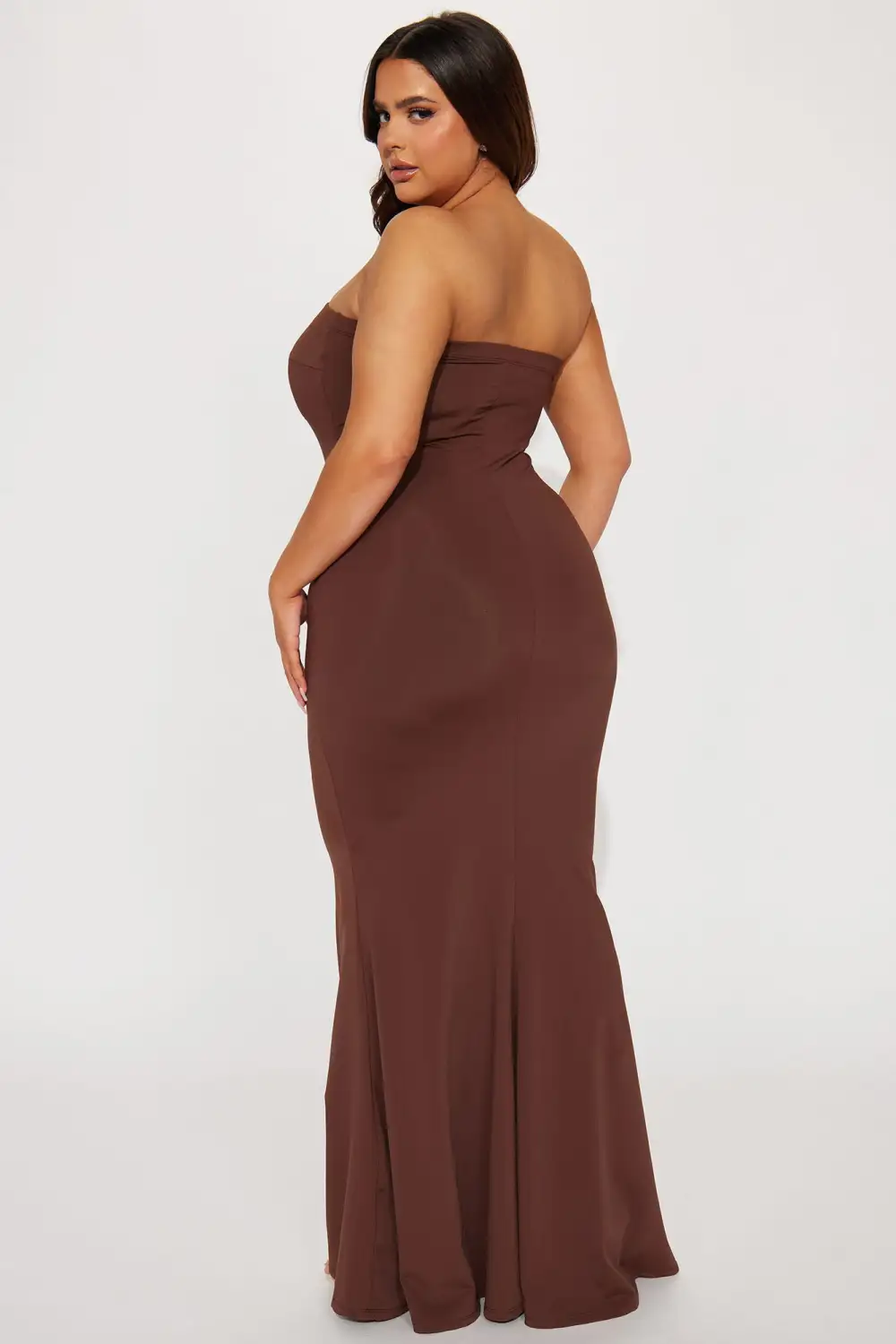 Katie Mermaid Gown - Brown