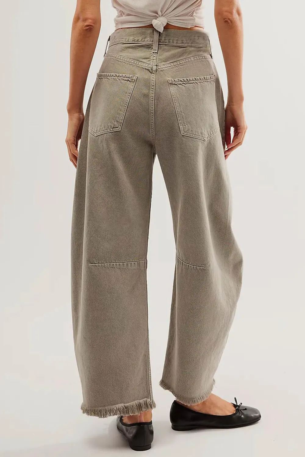 Cropped Straight Denim Pants