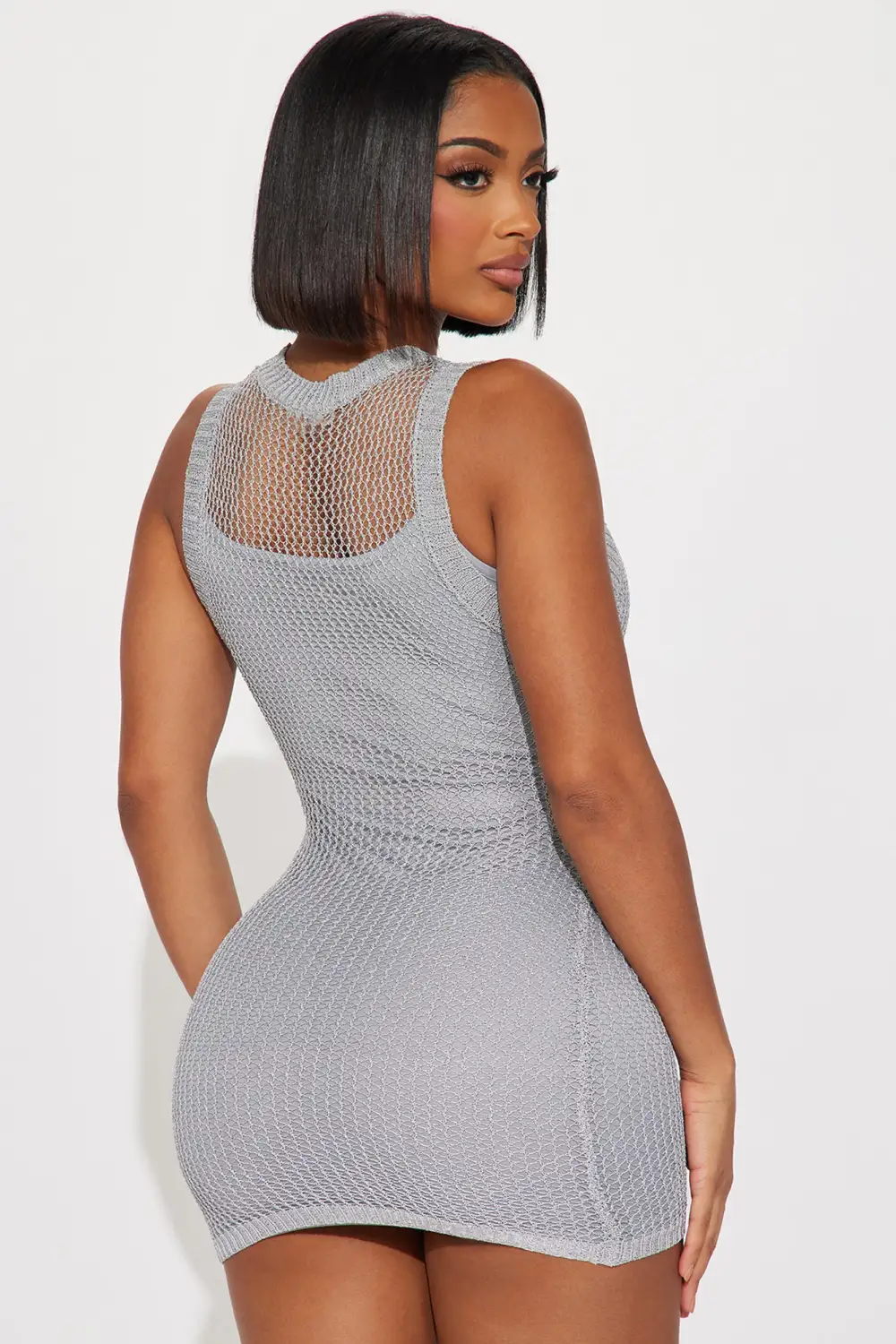 Night Swim Mini Dress - Silver