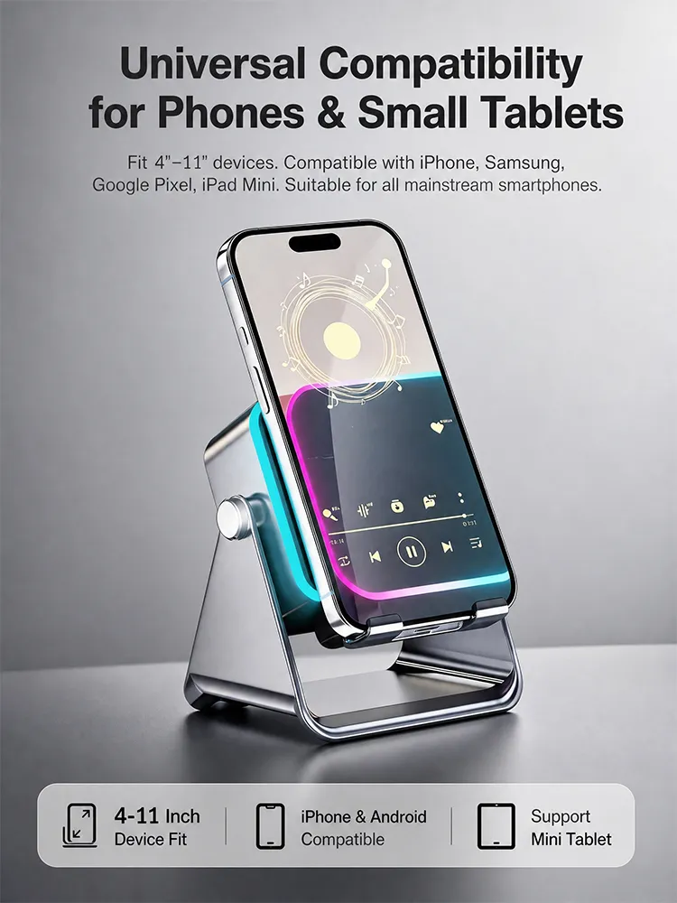 4-in-1 Wireless Induction Bluetooth Speaker Stand