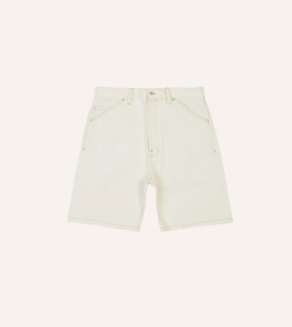 Off White Denim Shorts