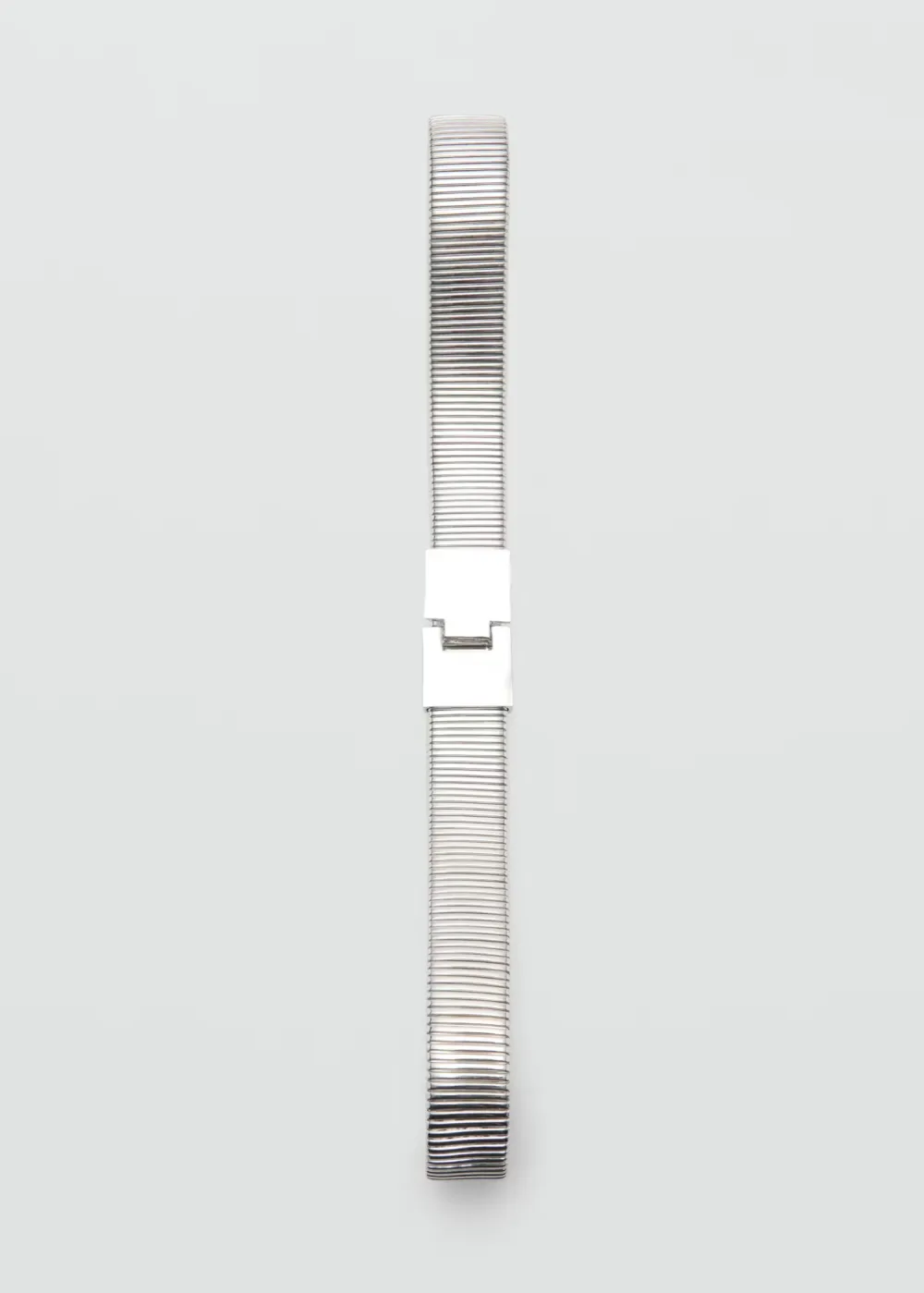 Silver Casual Style Plain Belts