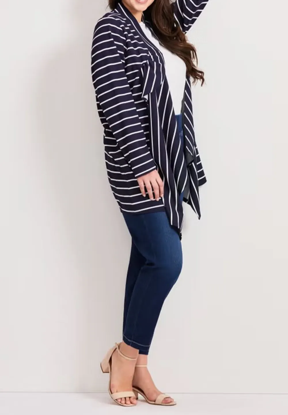 Long Sleeved Striped Cardigan