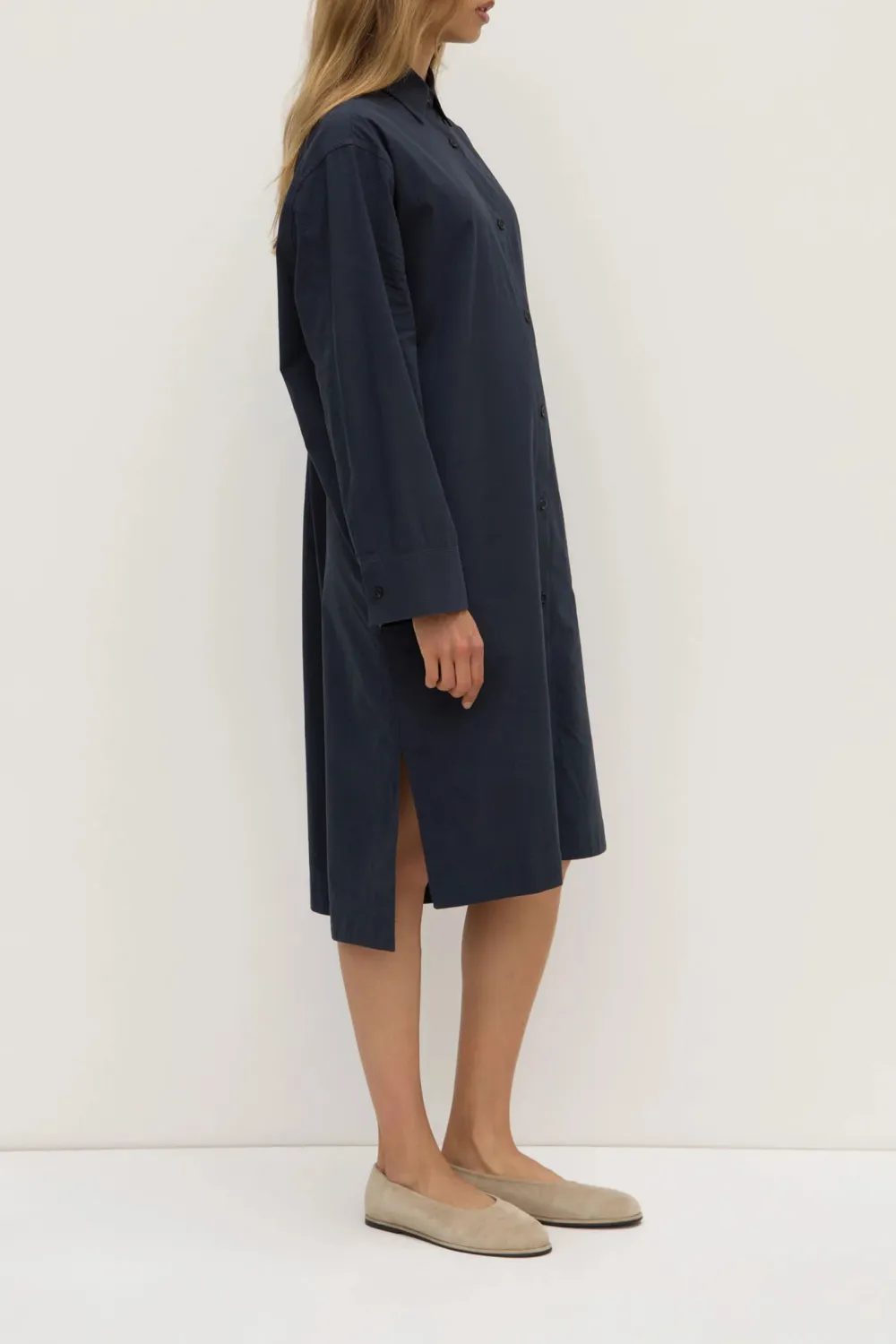 Long Sleeved Cotton Shirt Dress