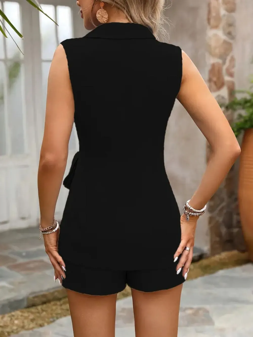 Sleeveless Blazer Jumpsuit