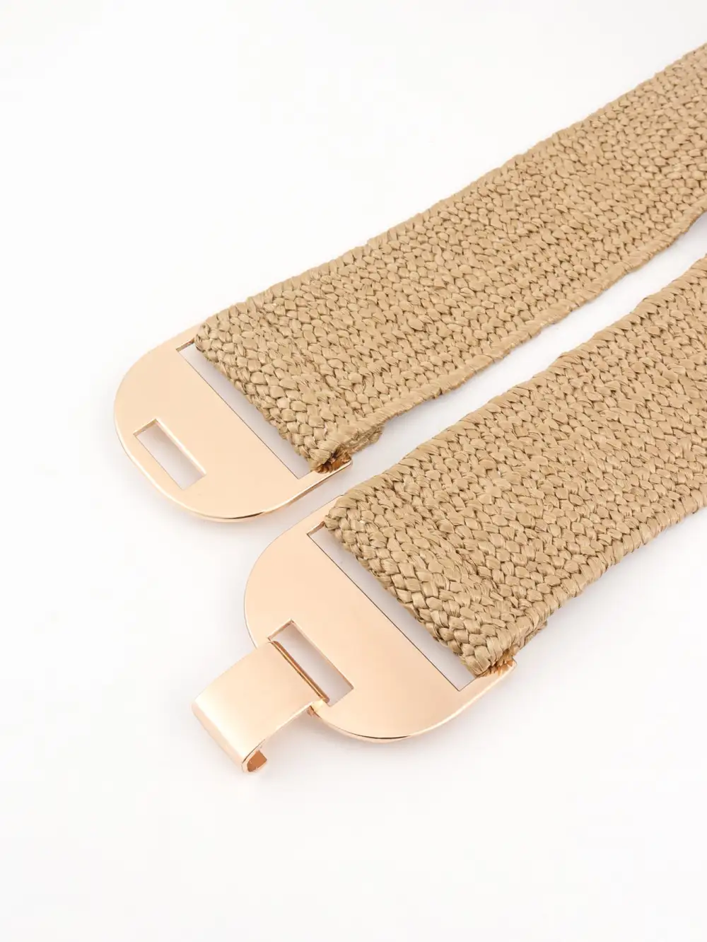 Textured Buckle Stretch Belt
