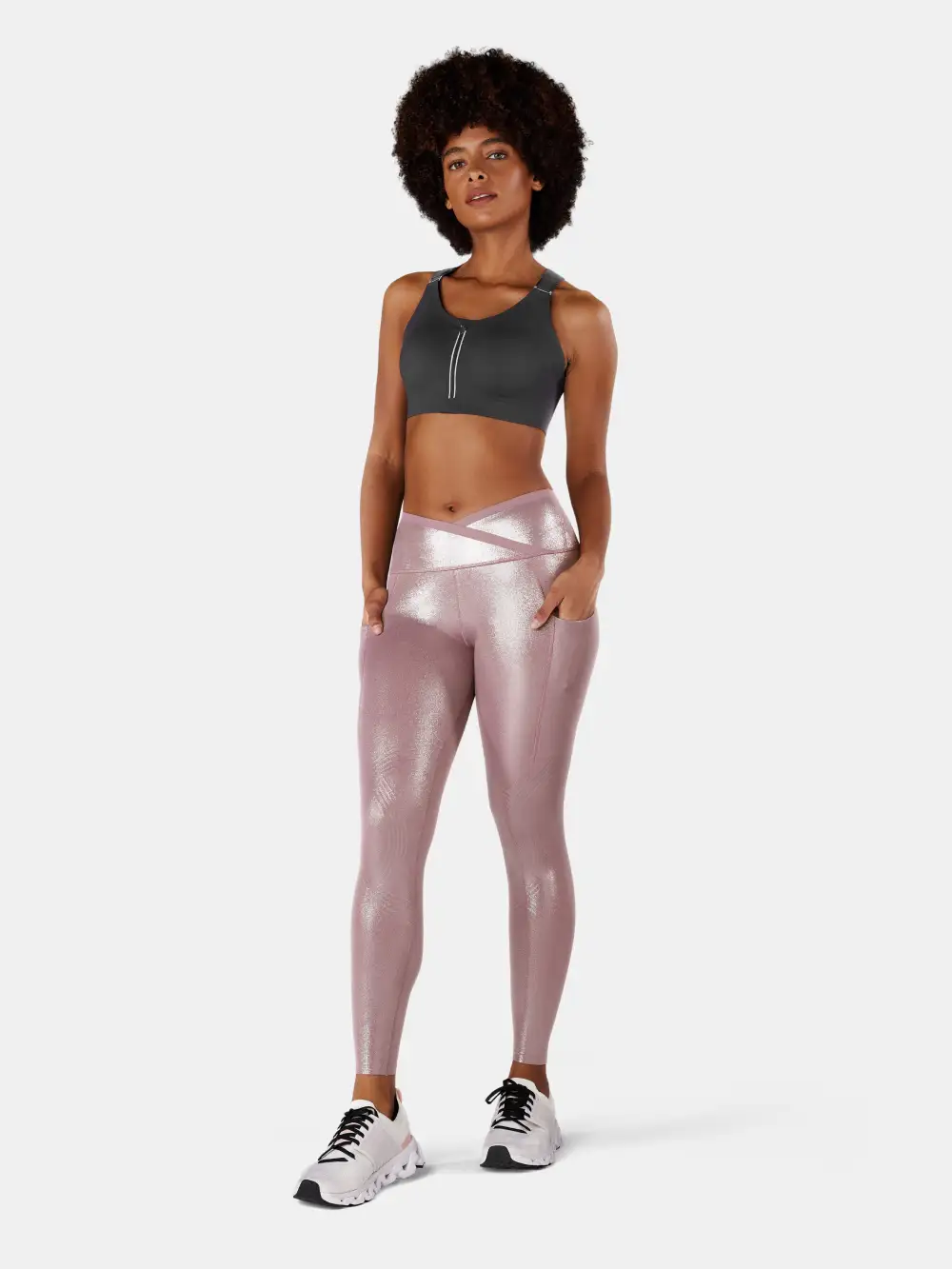 Body Sculpt Faux Leather Side Pocket Leggings