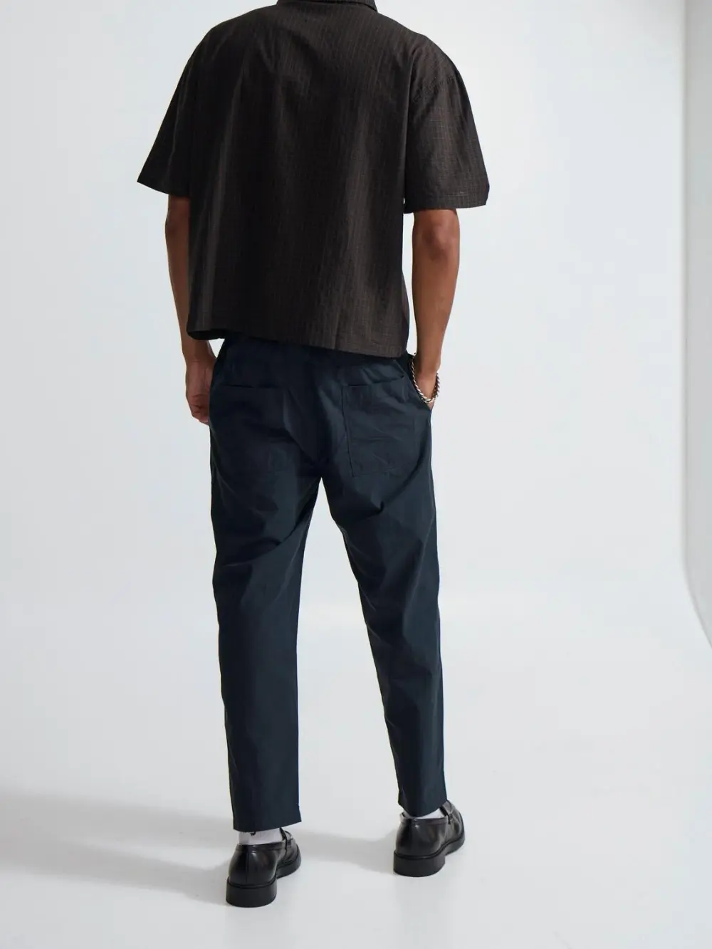 Simple And Comfortable Slim Navy Pant