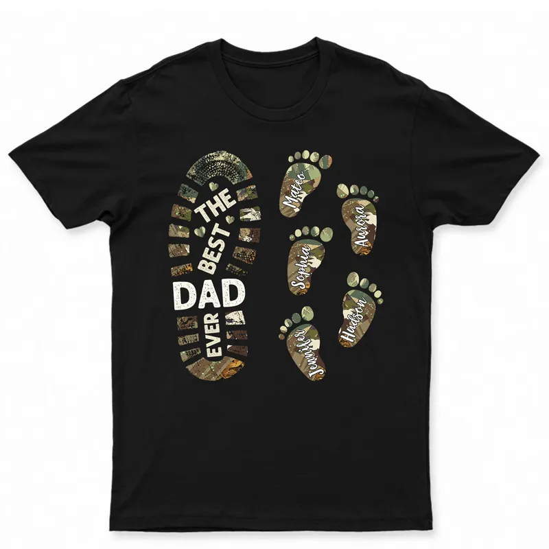 Personalized Footprint Family Name T-shirt