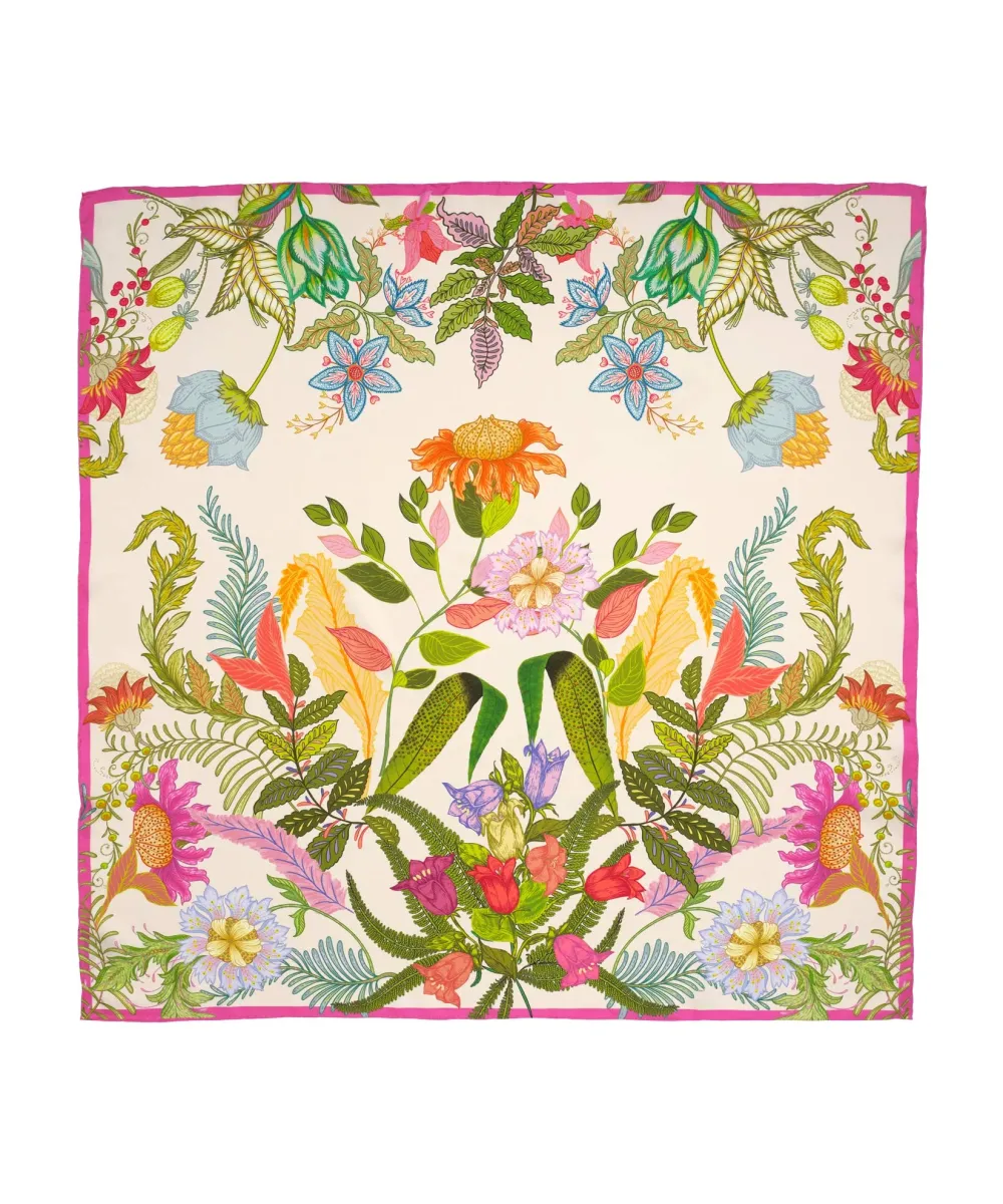 Casual Style Floral Square Scarf