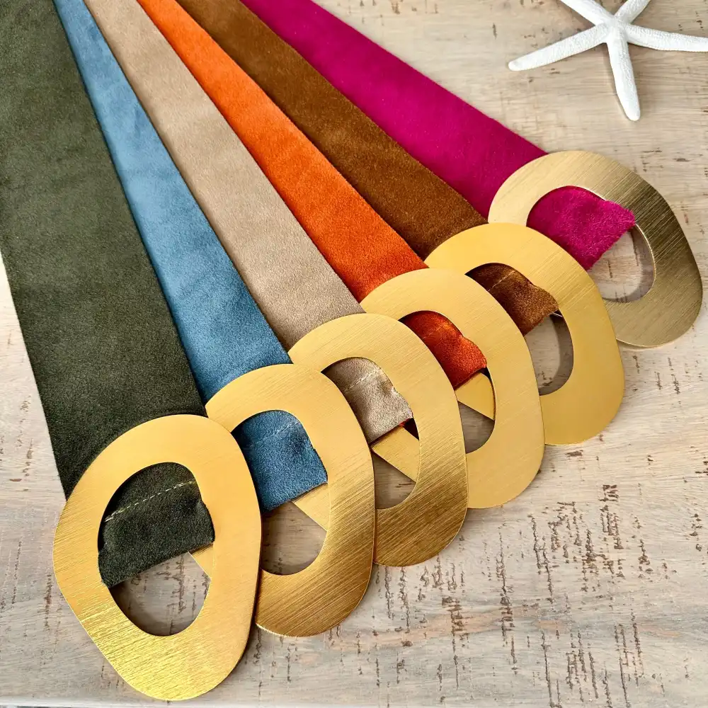 Genuine Italian Suede Leather Wide