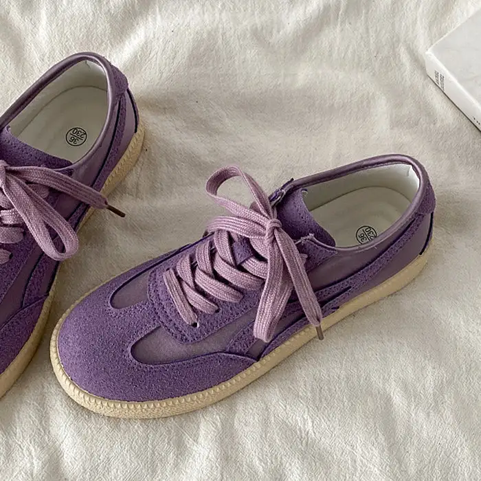 Violet Suede Retro Sneakers