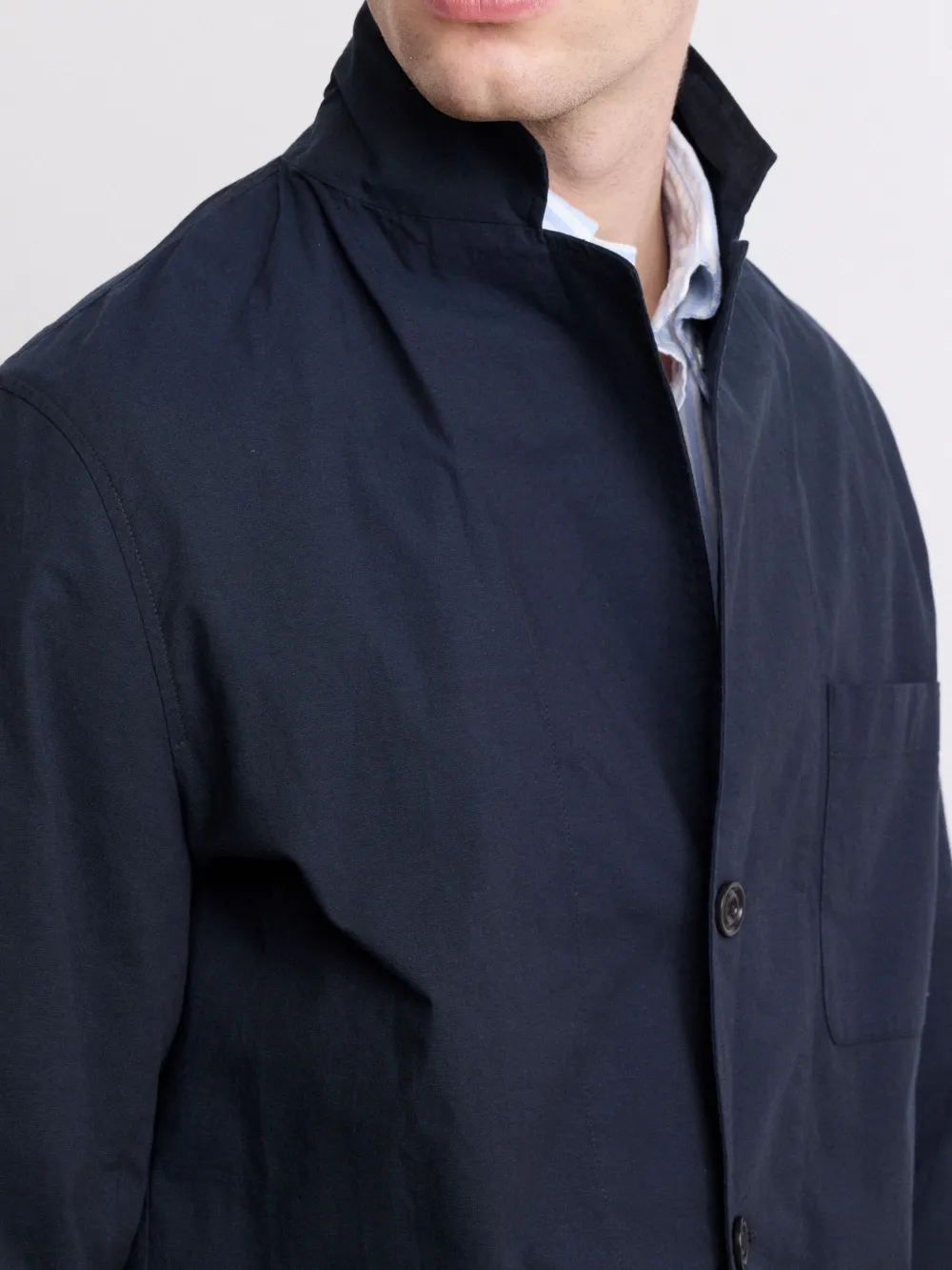 Men's Deep Blue Cotton Jacket