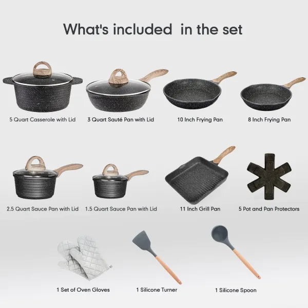 (Store Closing Sale) Pots and Pans Set Nonstick 20PCS