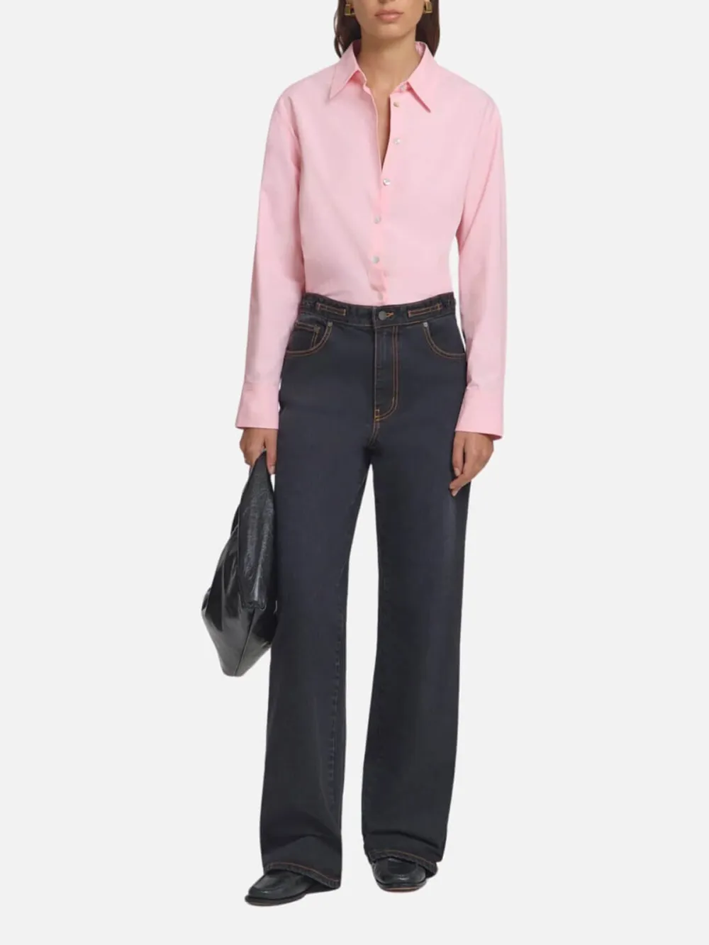 Pocketed Button Mid-Rise Jeans