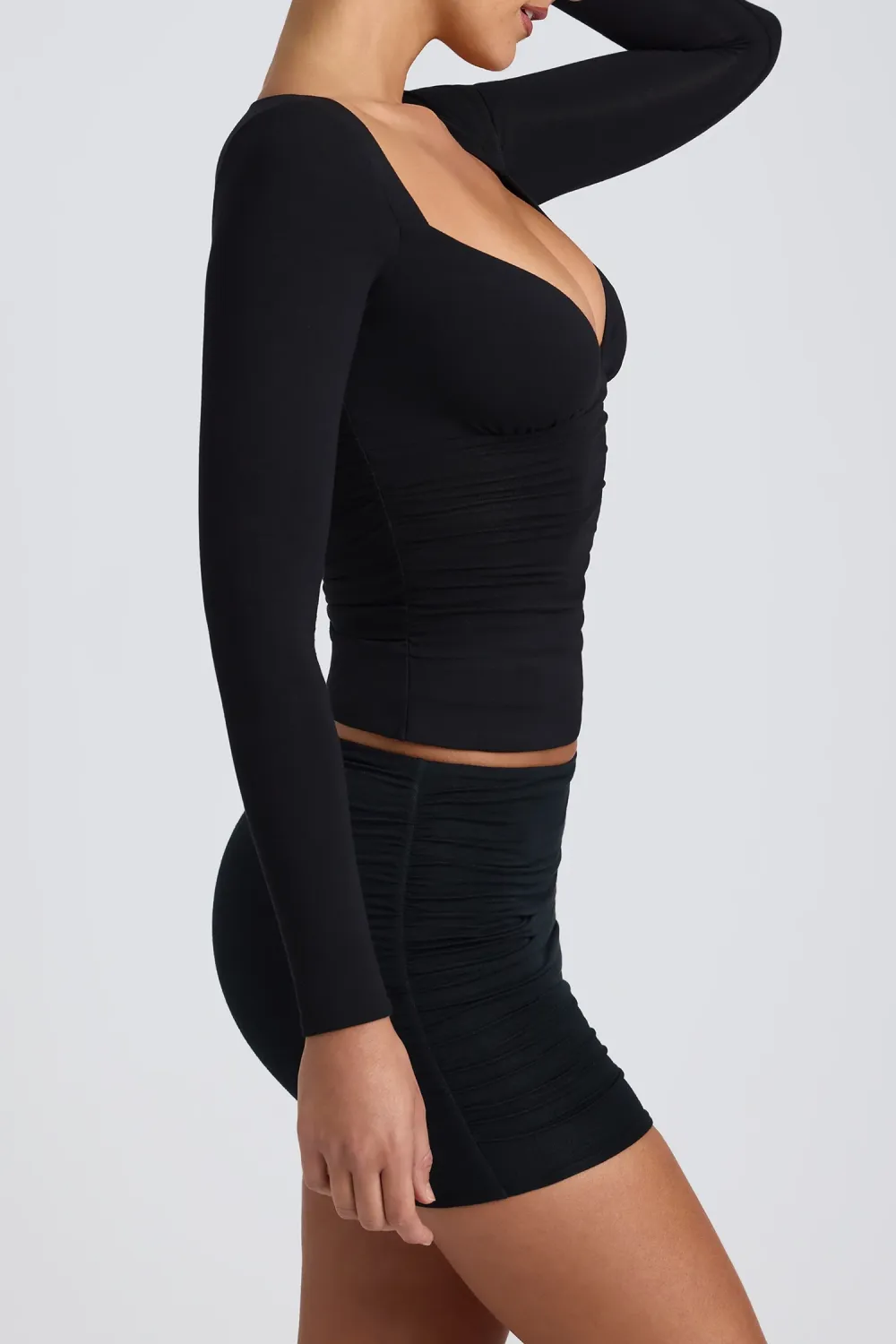 Creative V-neck Fashion Ruffle Long Sleeve Top
