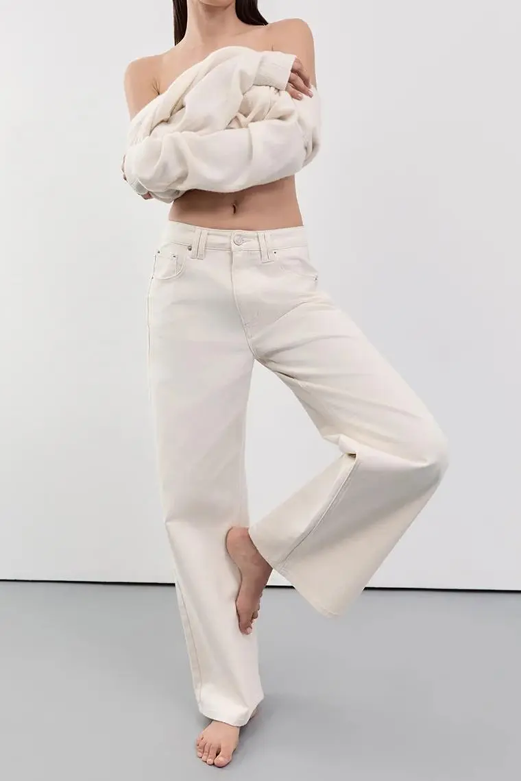 2 CREAM SLOUCHY JEAN