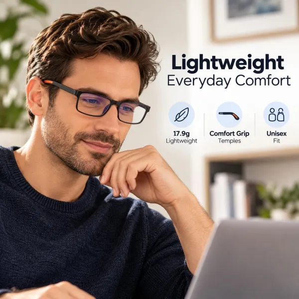 Foldable Waist-Hanging Portable Anti-Loss Reading Glasses, HD Blue Light Blocking for Reading & Newspapers