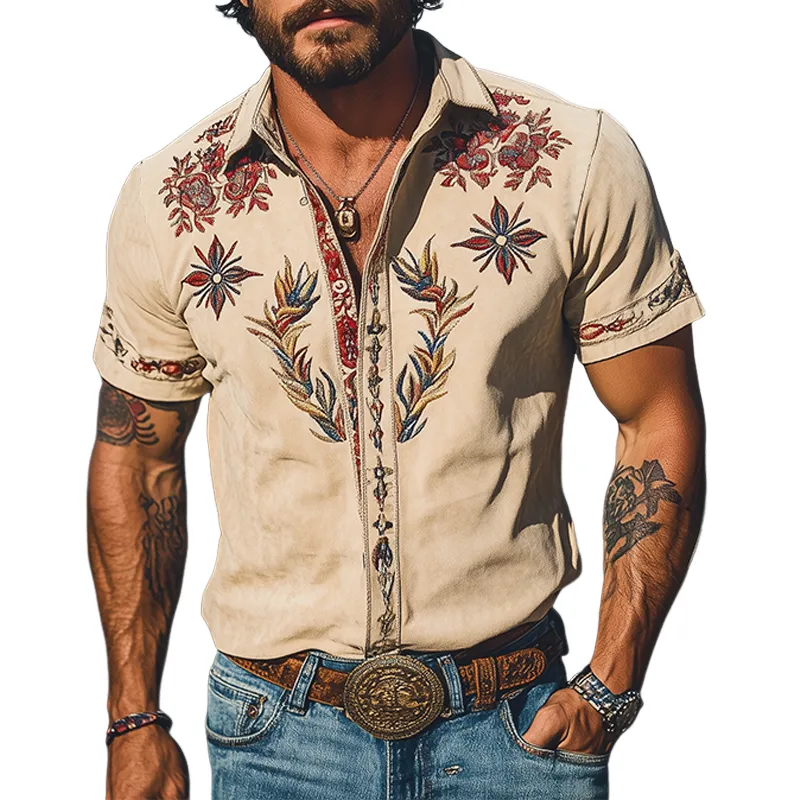 Relaxed Button Suede Shirt