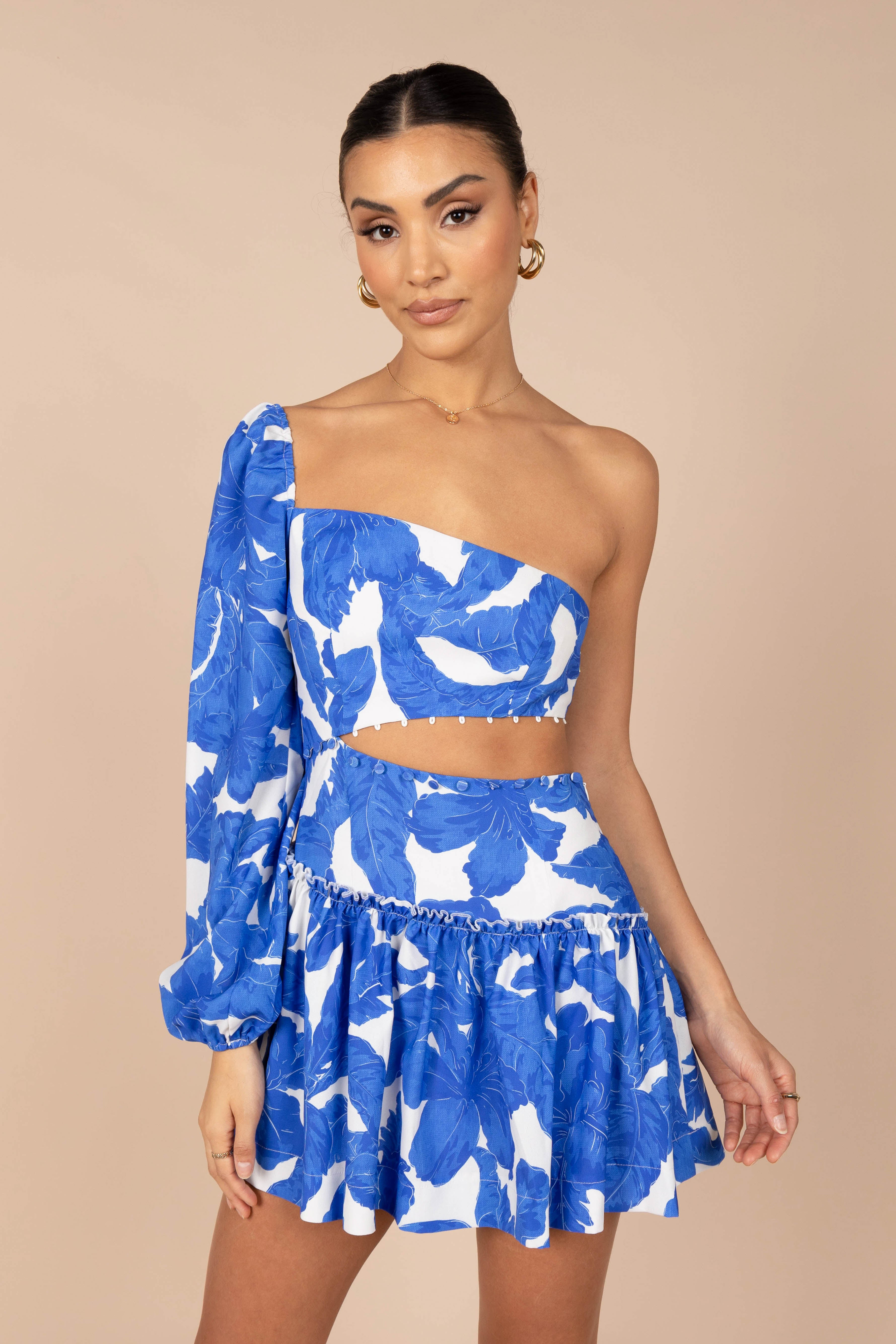 Aliyah Mini Dress - Blue Floral