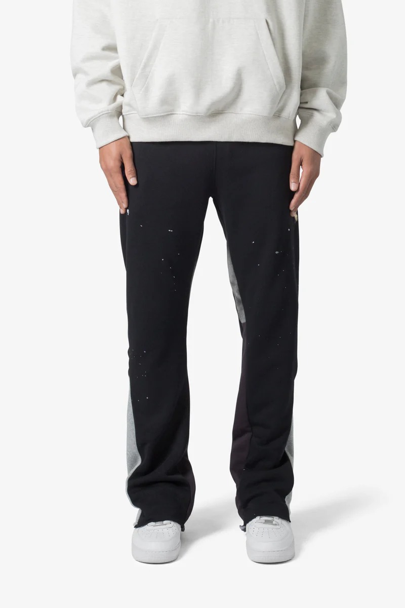 CONTRAST BOOTCUT SWEATPANTS