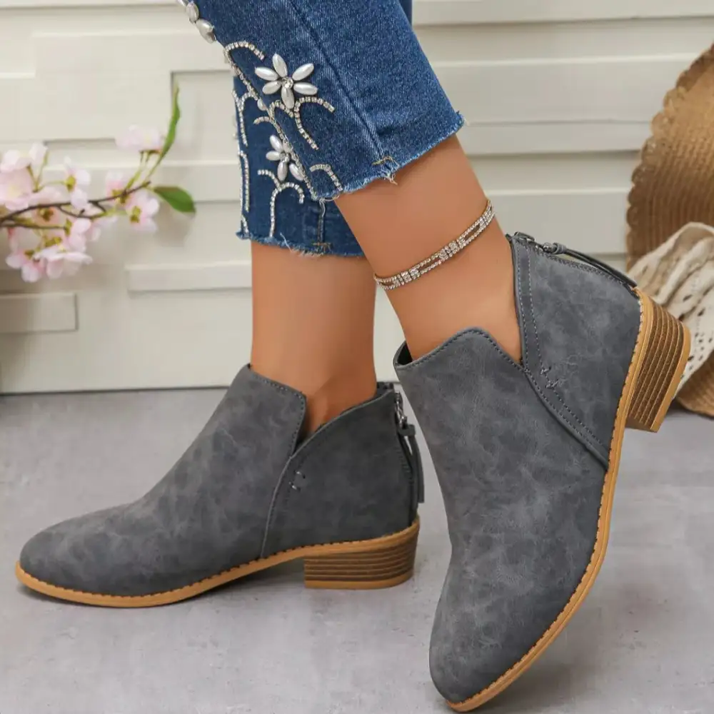 Versatile Pointed Toe Block Heel Boots