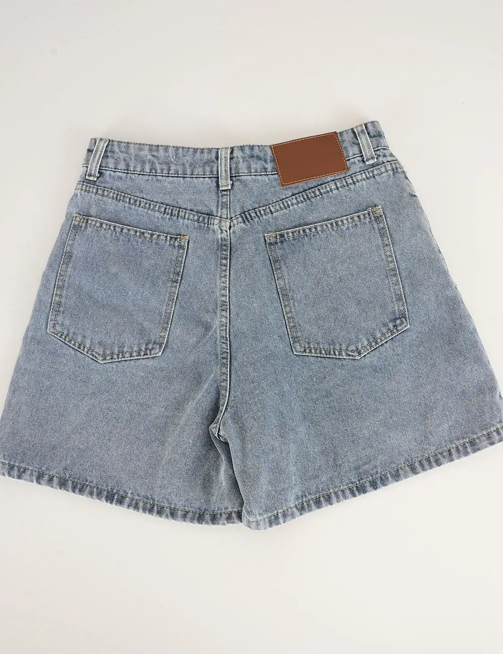 Casual Basic Jeans Wide Leg Denim Shorts