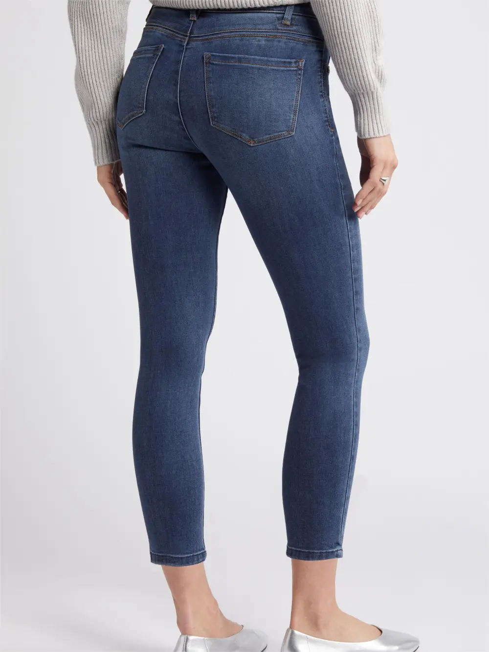 High Waist Skinny Ankle Jeans