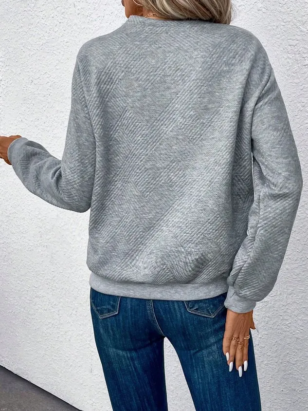 Casual Plain Sweatshirt