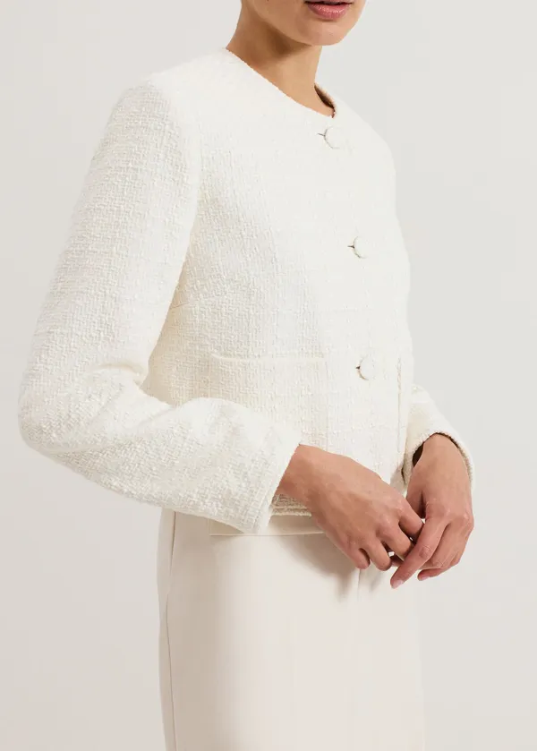 Plain Texture Double-Pocketed Jacket