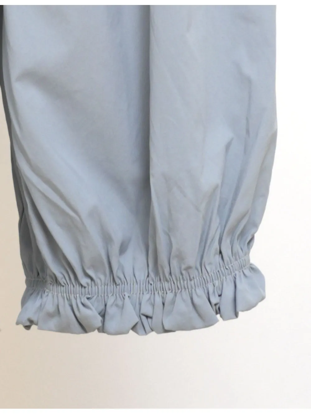 Solid Color Elastic Waist Pocket Balloon Pants